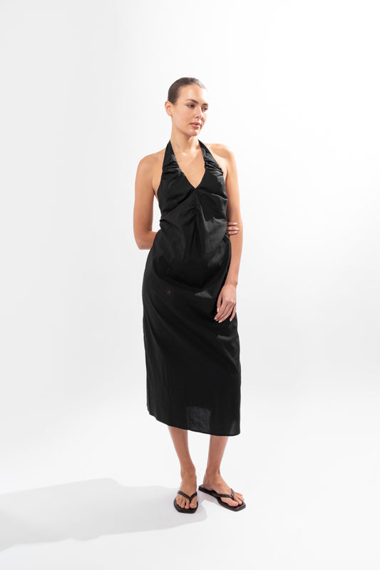 Lucy Black Halter Dress