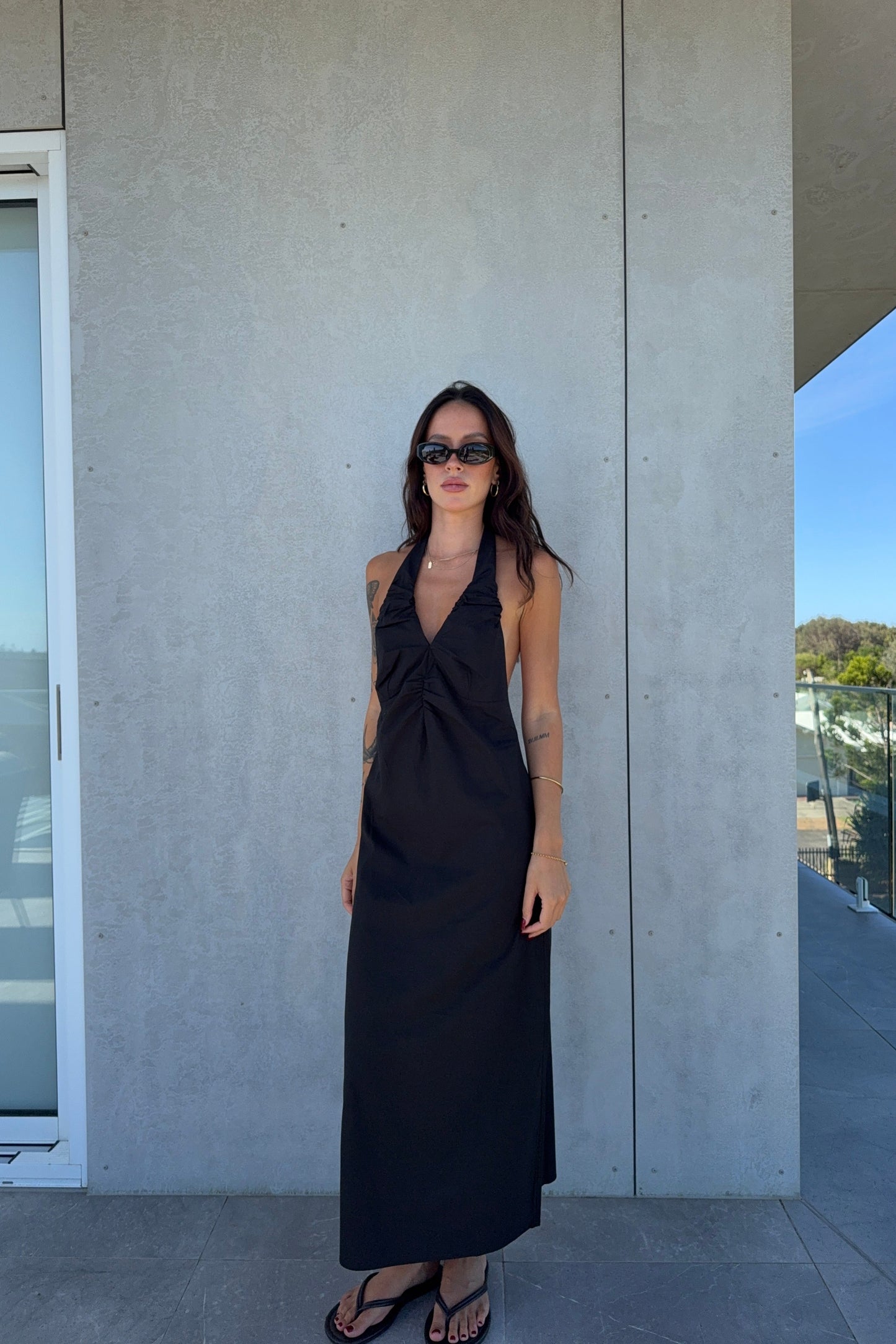 Lucy Black Halter Dress