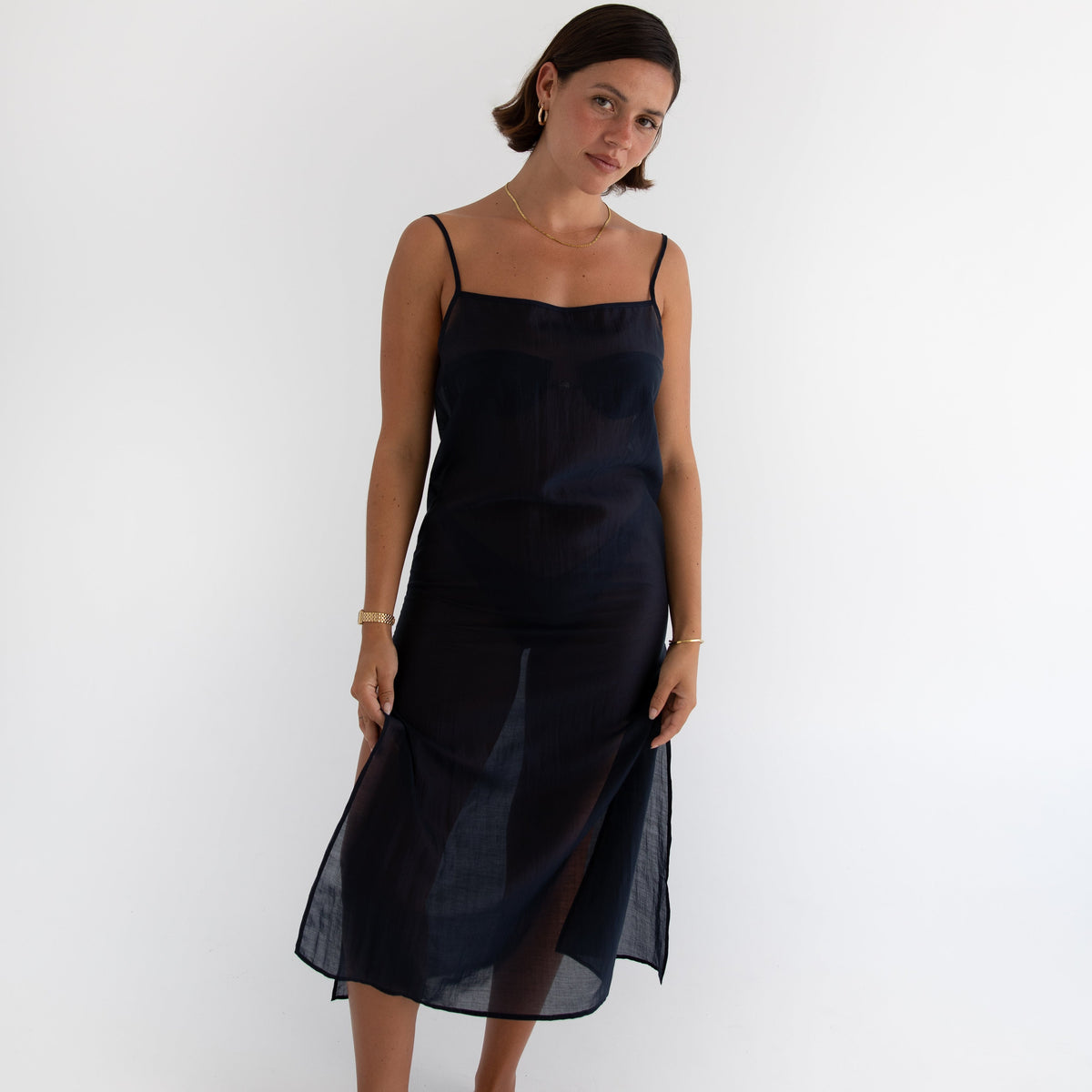 let me be sheer ombré midi slip dress Sheer Midi Dress