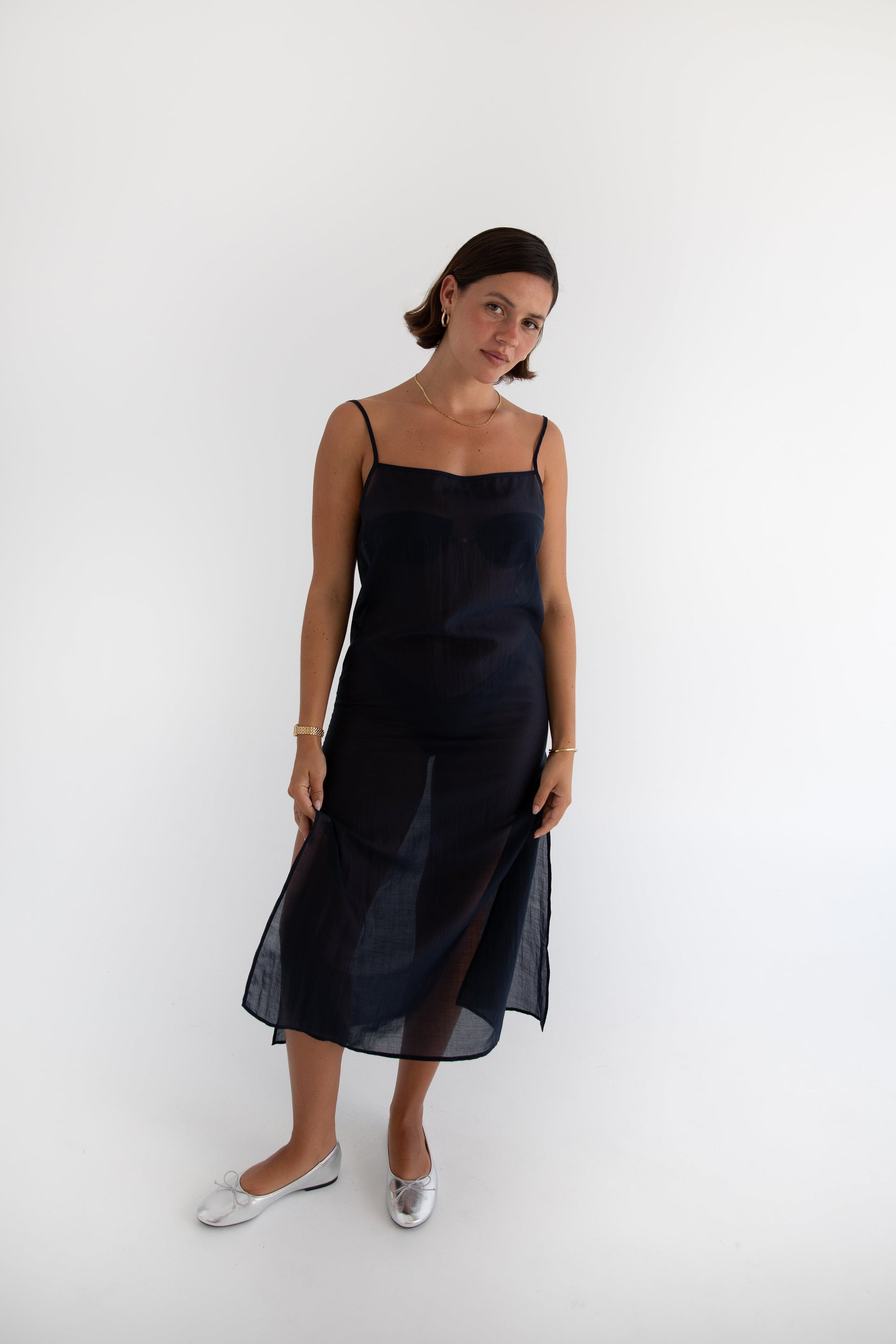 Sheer Midi Dress