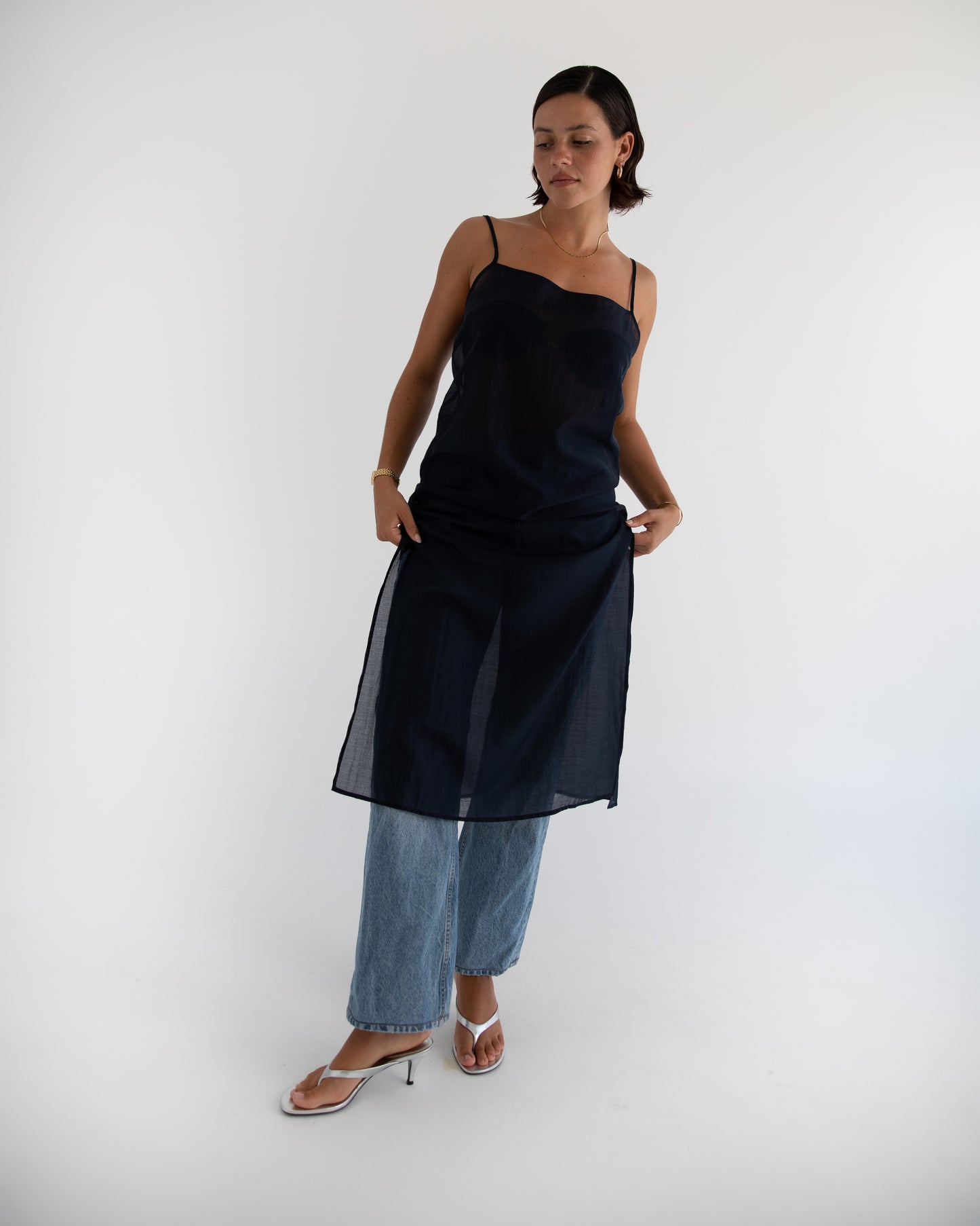 Sheer Midi Dress