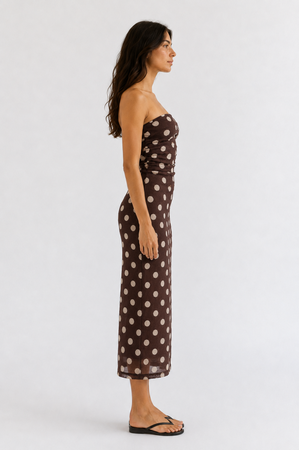Sophia Strapless Polka Dot Dress