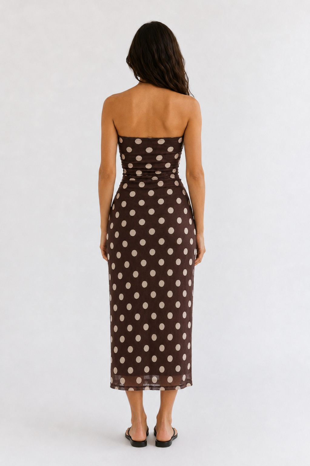Sophia Strapless Polka Dot Dress
