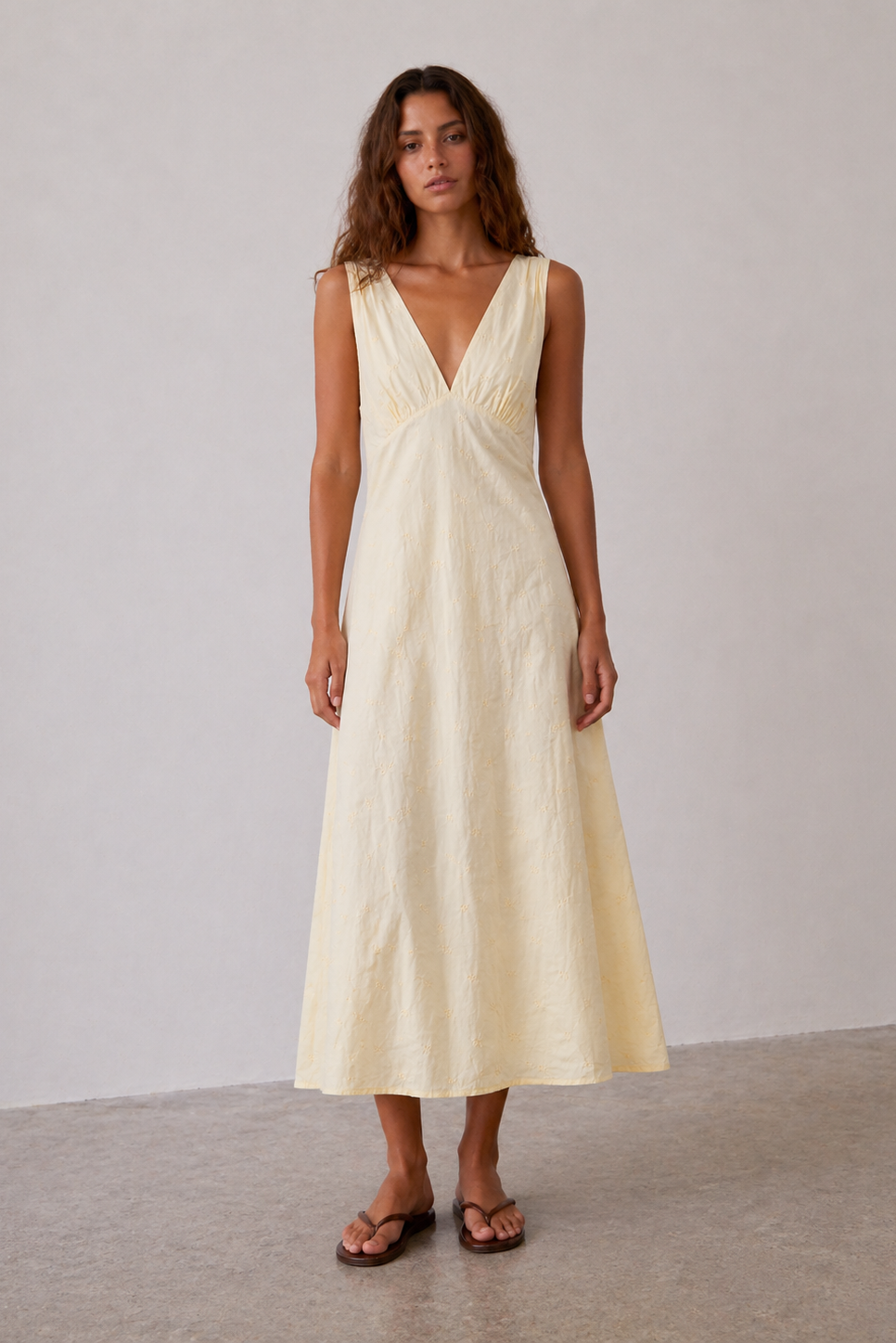 Laura Butter Dress | Biik The Label | Embroidered V Neckline Dress Laura Butter Dress | Biik The Label | Embroidered V Neckline Dress